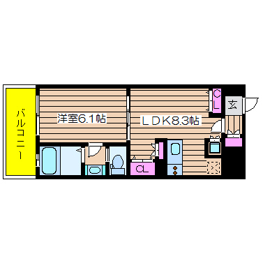 リーガルあみだ池新町 間取り