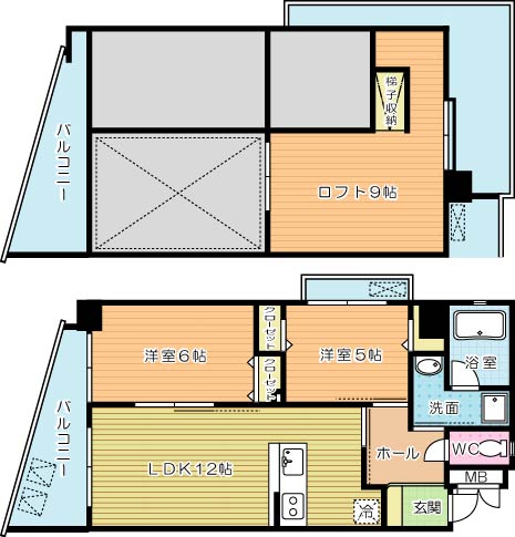 フェリーチェ中井けやき通り  606号室 間取り