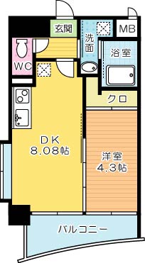 ＢＲＩＳ中井（ブリス中井） 701号室 間取り