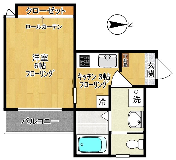 アムール・セイカ 101号室 間取り