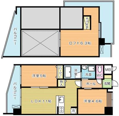 フェリーチェ中井けやき通り 605号室 間取り