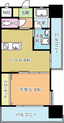 ガーデンコートSUNATSU(砂津) 間取り図