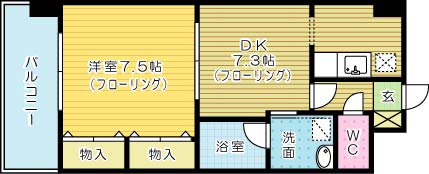 プレステージ小倉 305号室 間取り