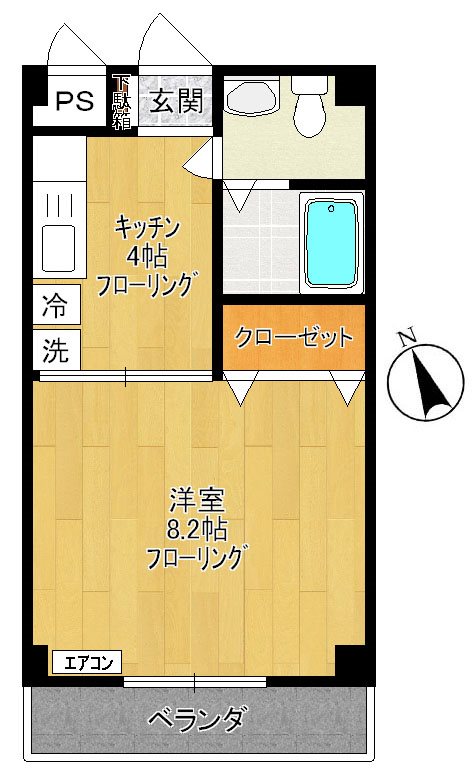 ヴィラフィオーレ 202号室 間取り