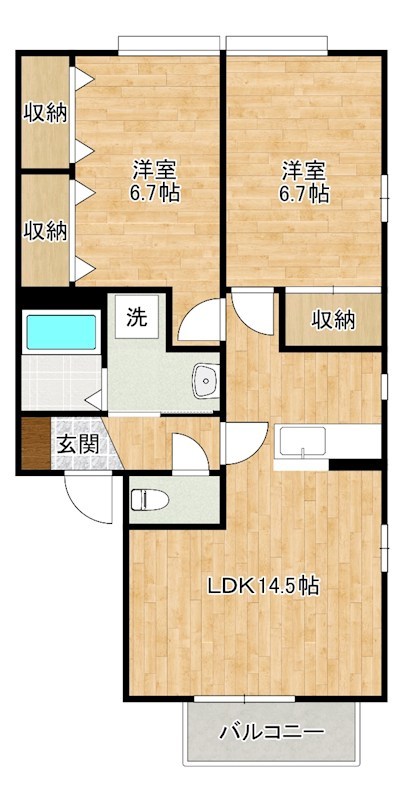 ラフィネ香嵐　Ｃ棟　 202号室 間取り