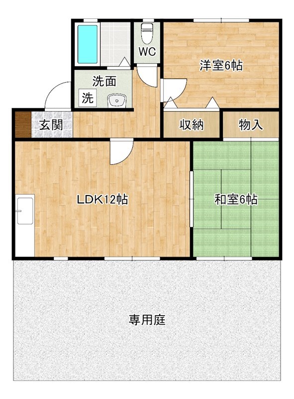 セジュール筒井 103号室 間取り