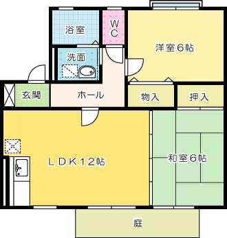 セジュール筒井 103号室 間取り
