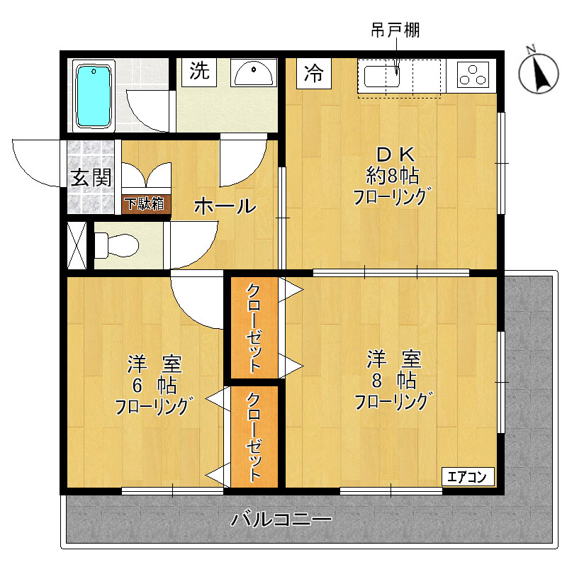 プラウトン 301号室 間取り