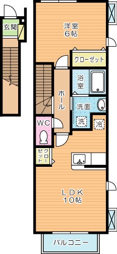 プリムローズＡ棟 201号室 間取り