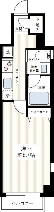 カスタリア神保町 1006号室 間取り