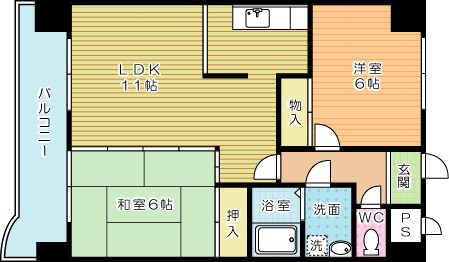 ブランペルル  502号室 間取り
