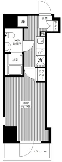 ＡＺＥＳＴ ＩＴＡＢＡＳＨＩ Ⅱ 0601号室 間取り