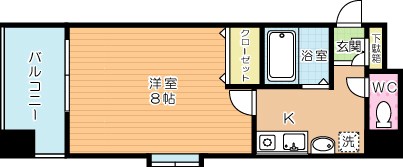 藤本ビル№２１中津口 404号室 間取り
