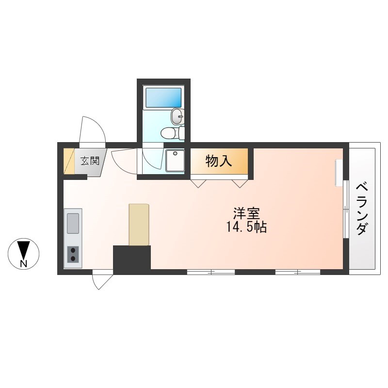 チサンマンション今小路 905号室 間取り