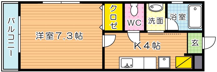プレステージ白石 102号室 間取り
