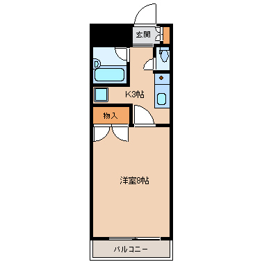 レジデンス大寛 801号室 間取り