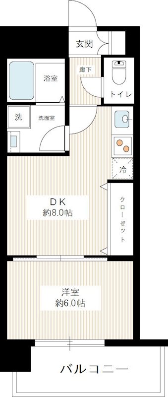 ヴィータローザ横浜吉野町 0503号室 間取り