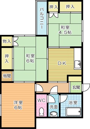 ミリオンコーポラス三萩野 402号室 間取り