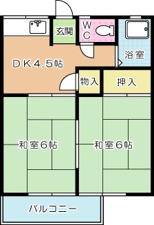小島ハイツ 205号室 間取り