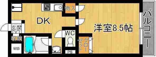 杉ヶ町北ビル 306号室 間取り