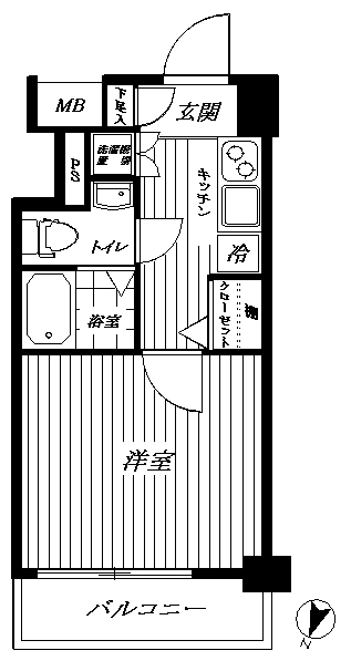ｳﾞｧﾚｯｼｱ菊川ｼﾃｨ 603号室 間取り