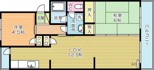 プレジデントタカヤ 206号室 間取り