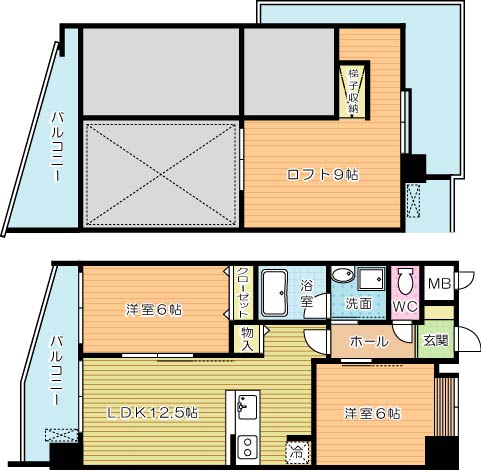 フェリーチェ中井けやき通り 605号室 間取り