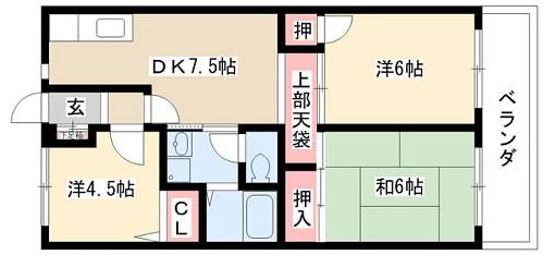 愛知県名古屋市中川区中郷５丁目 間取り