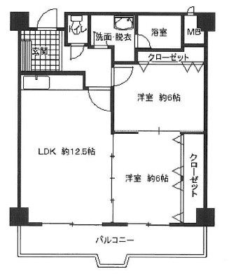大阪府大阪市中央区農人橋１丁目 間取り