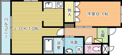 プリオールＢ 103号室 間取り
