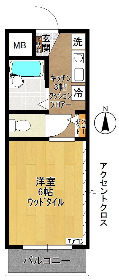 グローバルNI 303号室 間取り