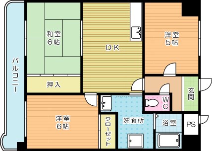 ニューエバーグリーン小倉 306号室 間取り