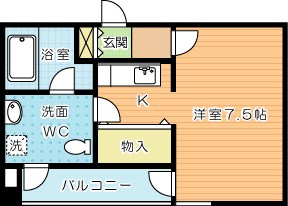 ボヌール三萩野 401号室 間取り
