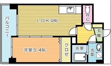 FORTUNATE砂津(フォーチネイト砂津)  402号室 間取り