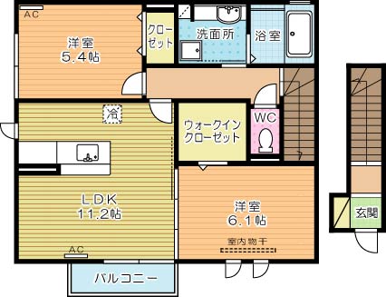 リバーパーク徳吉東Ａ棟 間取り図