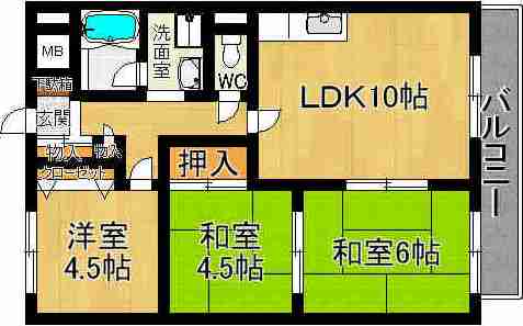 メープルコート中村Ⅱ 間取り図