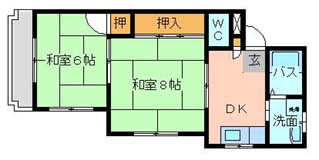 シャトレ緑ヶ丘 403号室 間取り