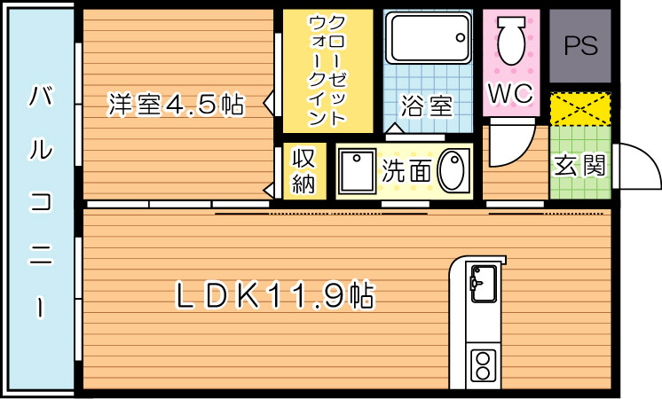 D-K house 305号室 間取り