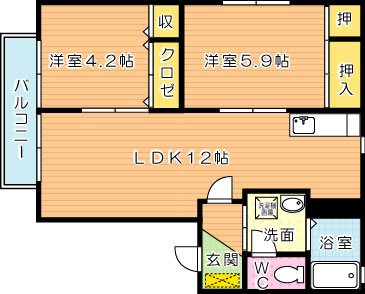 レディバグ　A棟 間取り図