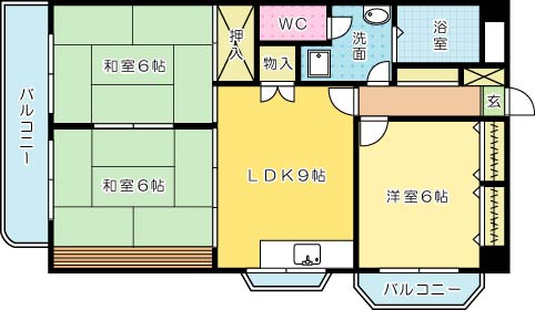 ロイヤルサルーン真鶴 401号室 間取り