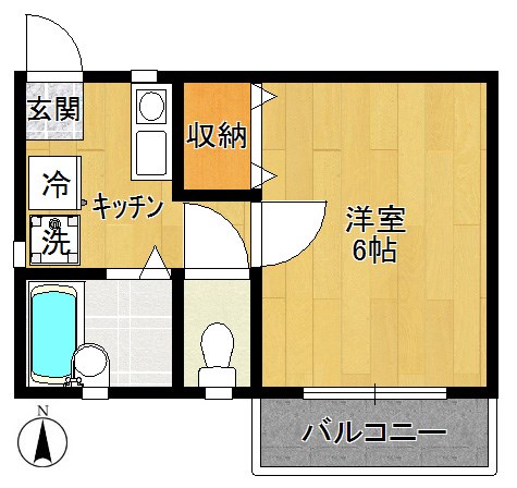 第3広田マンション 202号室 間取り