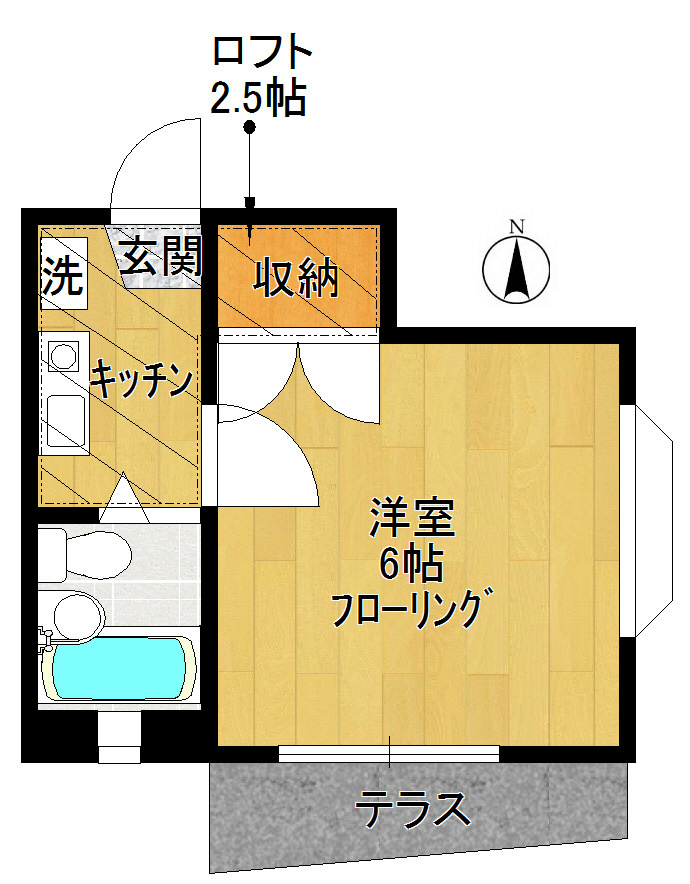 フォトレスフシミ 101号室 間取り