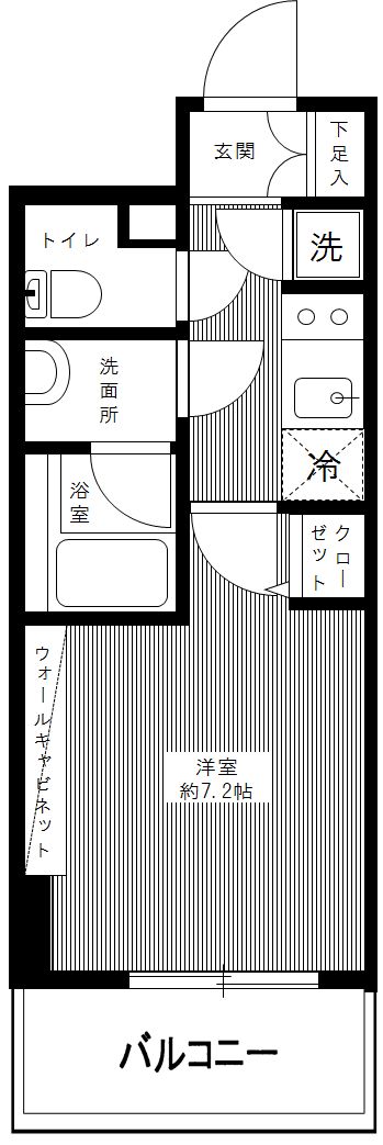 フュージョナル両国ＴＲＥ 0302号室 間取り