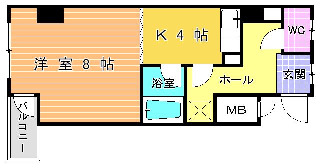 オアシス門司港 504号室 間取り