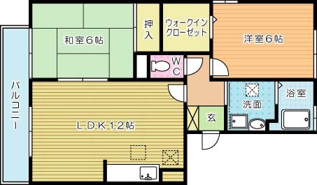 アルバ新海 102号室 間取り