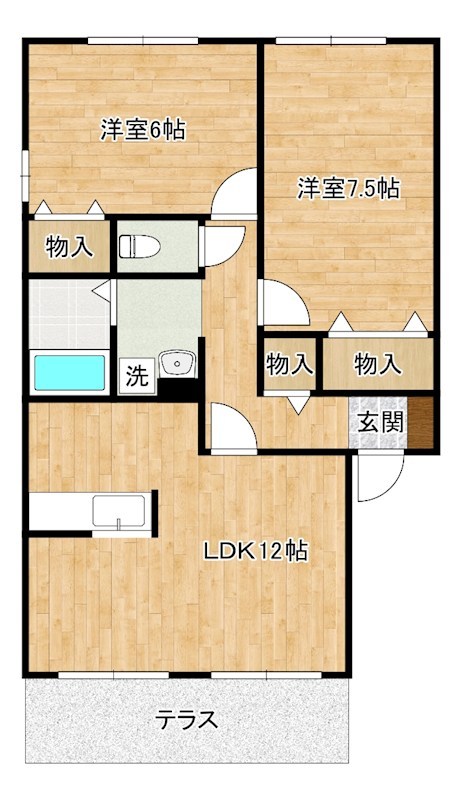 ロード＆スカイ　風 101号室 間取り