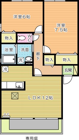 ロード＆スカイ　風 101号室 間取り