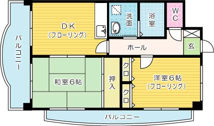 ブウル・ヴァール足原 401号室 間取り