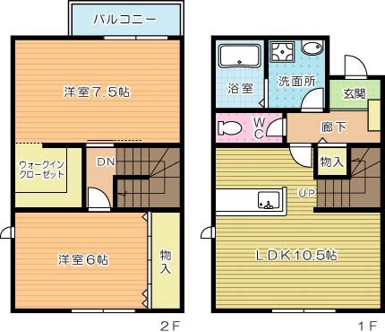 ＩＮＴＩ到津 101号室 間取り