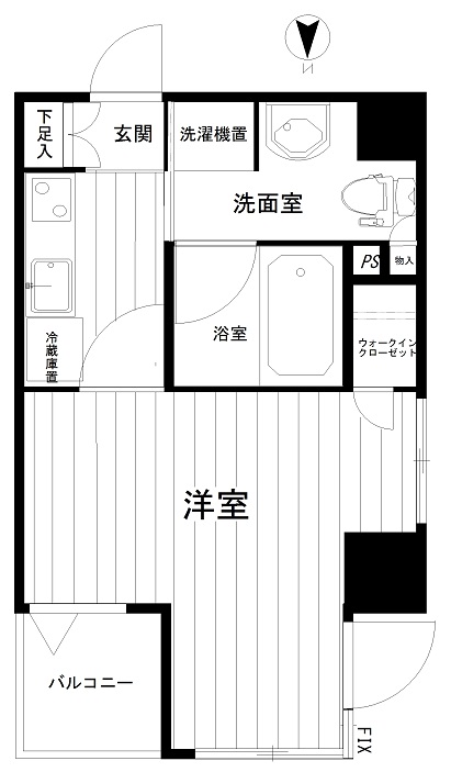 ﾊﾟﾄｩｰﾛ御徒町ﾁｯﾀ 202号室 間取り